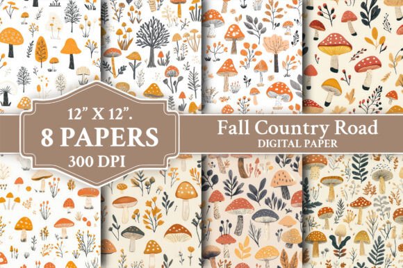 Autumn Mushroom Pattern: A Designer's Guide to This Cozy Digital Paper Pack