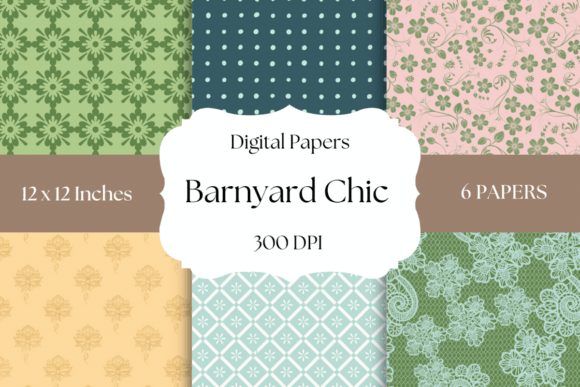 Barnyard Chic Digital Papers: Rustic Elegance for Modern Design