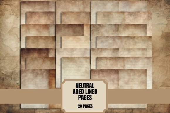Crafting Authenticity with Neutral Aged Lined Junk Journal Pages