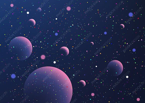 Deep Blue Cosmic Scene Background: A Designer's Galaxy