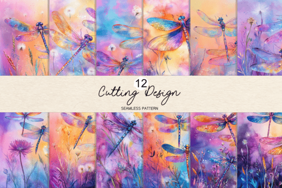 Fantasy Rainbow Dragonflies Bundle: A Burst of Whimsy for Your Projects