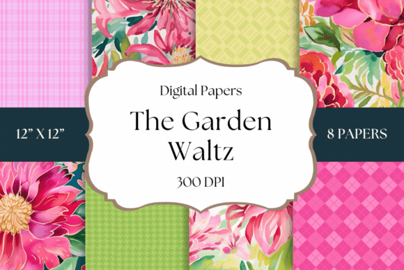 The Garden Waltz Digital Papers: A Burst of Creative Energy