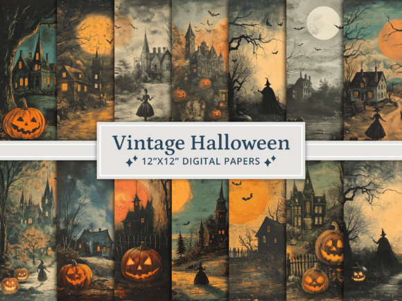 Timeless Scares: The Power of Vintage Halloween Digital Papers