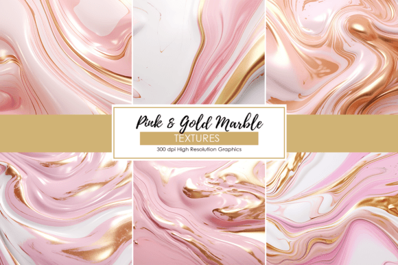 Unlocking Elegance: Pink & Gold Marble Digital Papers
