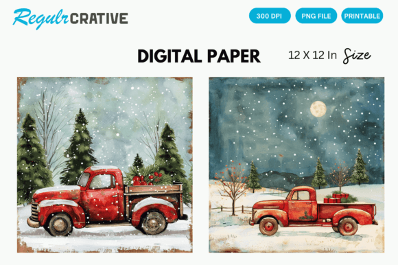 Whimsical Christmas Truck Digital Paper: A Designer's Guide